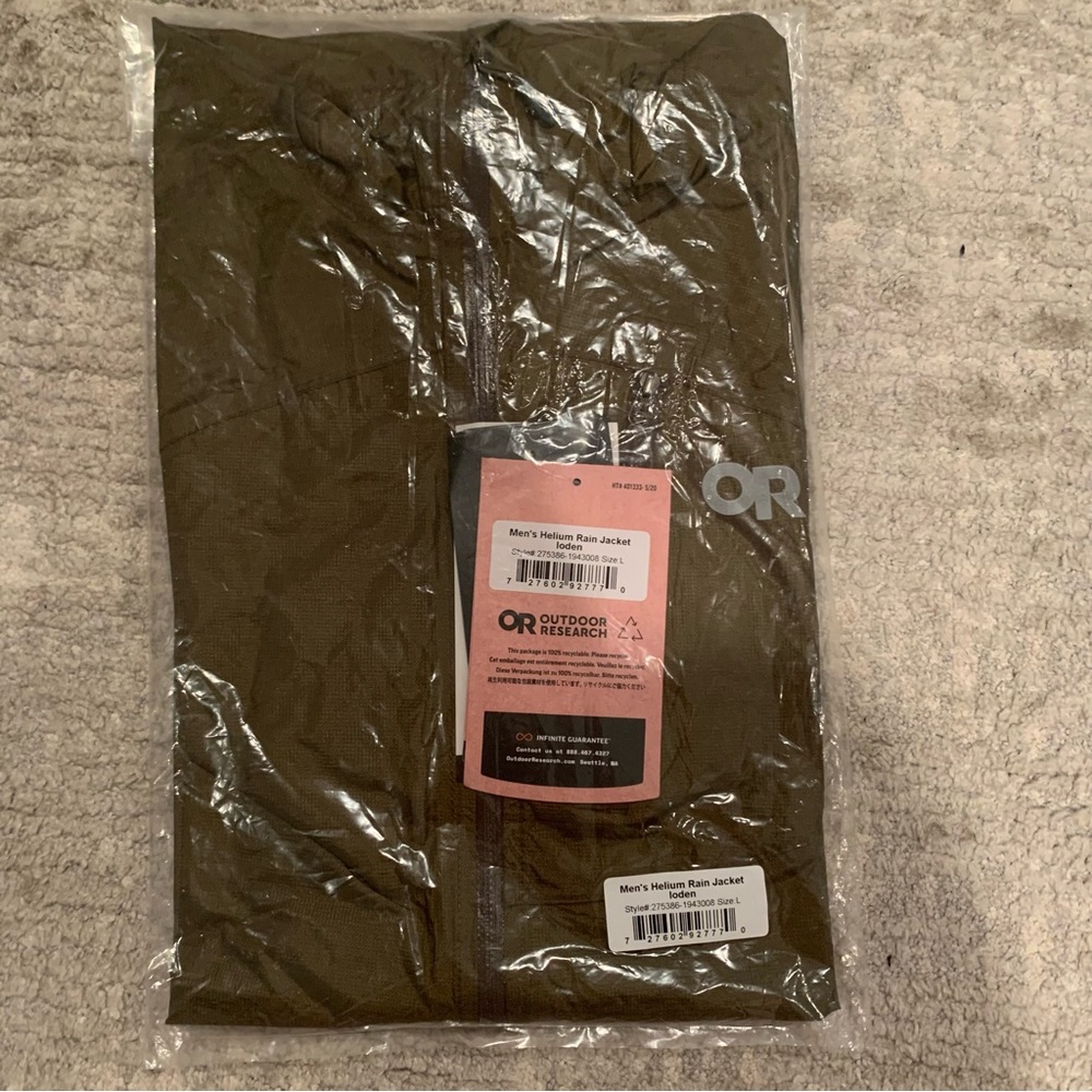 NWT Outdoor Research Helium Men's Rain Jacket - Picture 13 of 13
